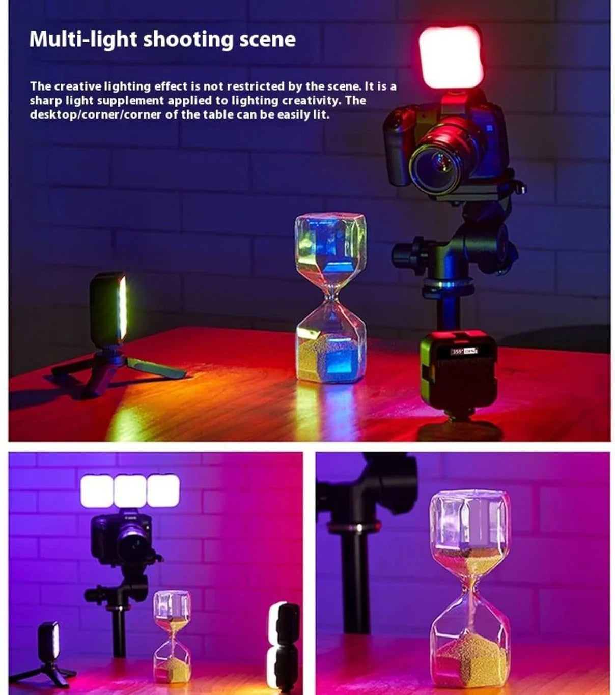 ED Pocket Video Mobile Light | Selfie, Video, Photography, Meeting, Lighting Dimmable, 3200K-6500K | LED Light for Computer, Tablet, Smartphone, DSLR Camera with Screen Clip