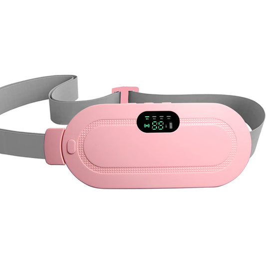 Portable Heating Pad for Period Cramp Relief, 4 Vibration Modes, 3 Heat Settings with LED Display