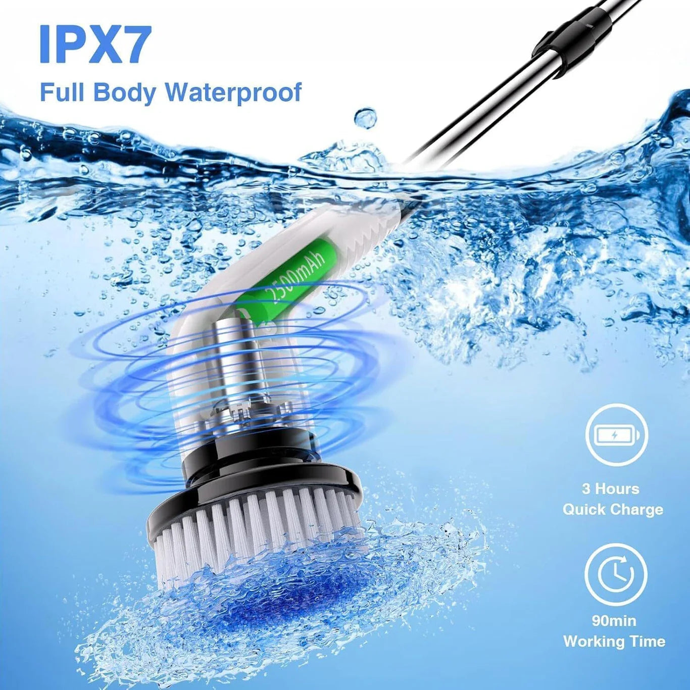 Electric Spin Scrubber for Bathroom, Tile & Floor Cleaning