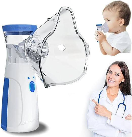 Portable Mesh Nebulizer (Silent, One-Touch Operation) | Travel-Friendly Ultrasonic Nebuliser for Adults & Kids