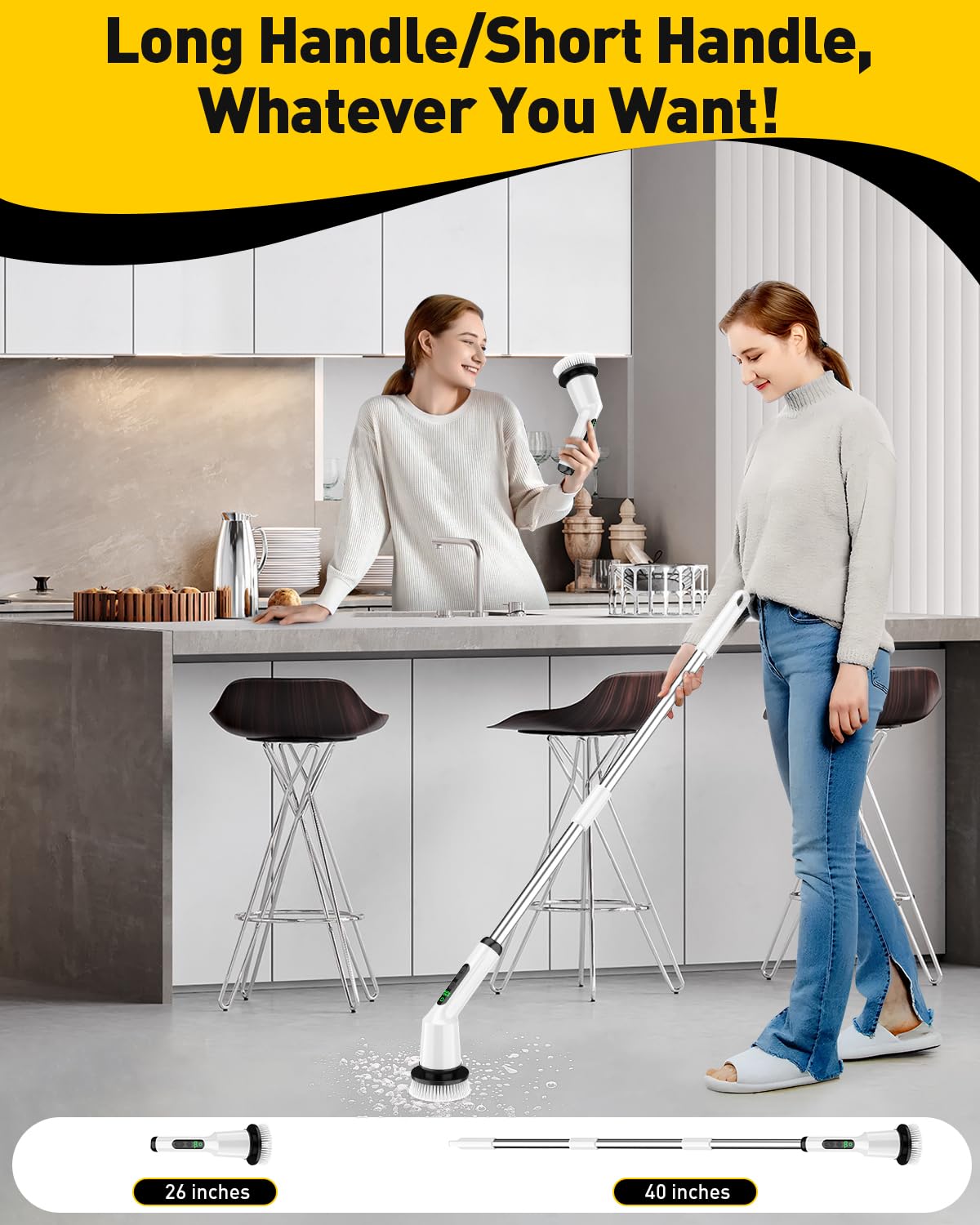 Electric Spin Scrubber for Bathroom, Tile & Floor Cleaning