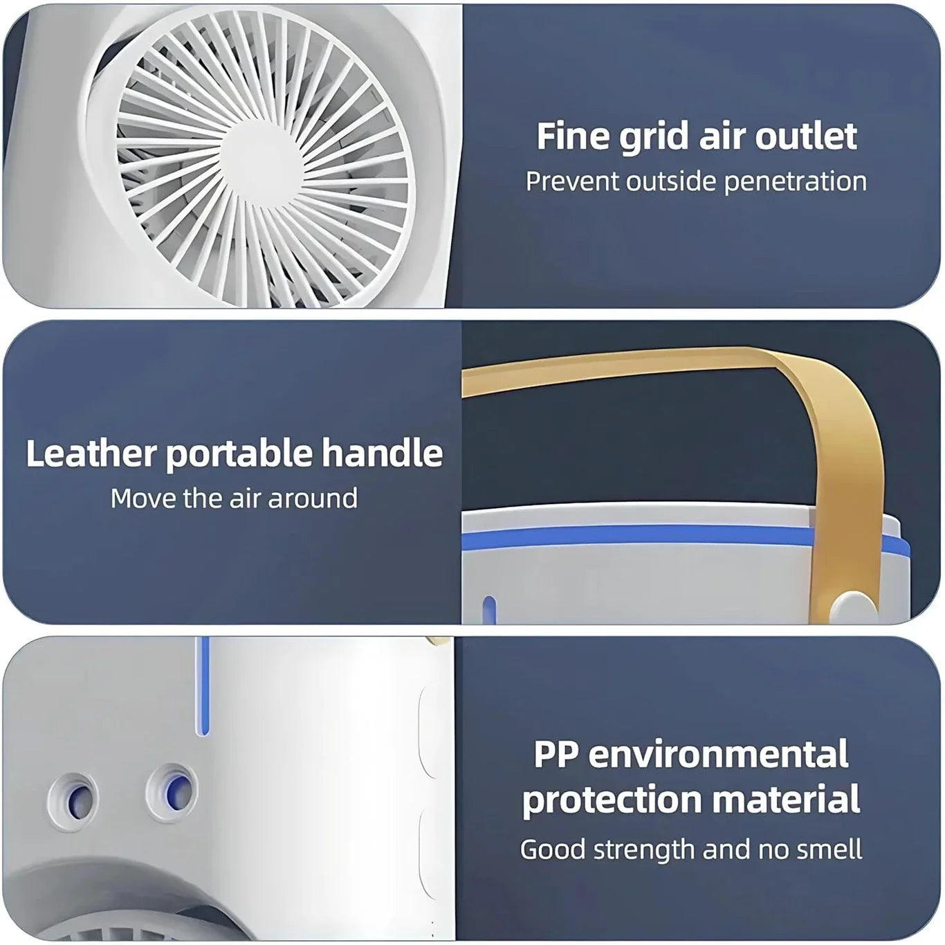 GADSTRONG Mini Air Cooler with Mist & LED ❄️💡 | Portable Cooling Fan