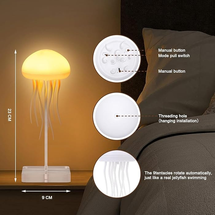 ✨ Ocean Glow™ Jellyfish Lamp – RGB Rechargeable Night Light