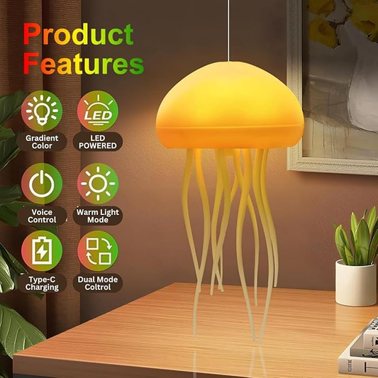 ✨ Ocean Glow™ Jellyfish Lamp – RGB Rechargeable Night Light