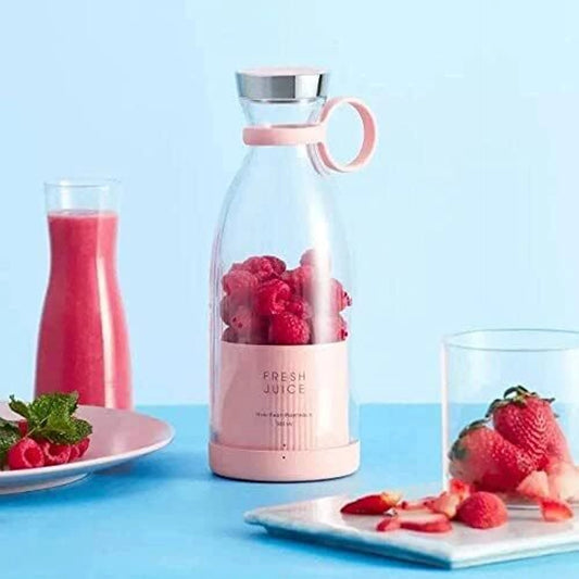 Blender Portable Juicer For Smoothie Juice Vegetable Shakes With 6 Blades Wireless Charging Mini Personal Size Mixer Bottle Grinder 420 Ml Multicolor